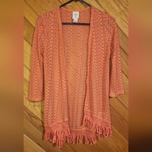 Self Esteem Small Orange Cardigan Sweater